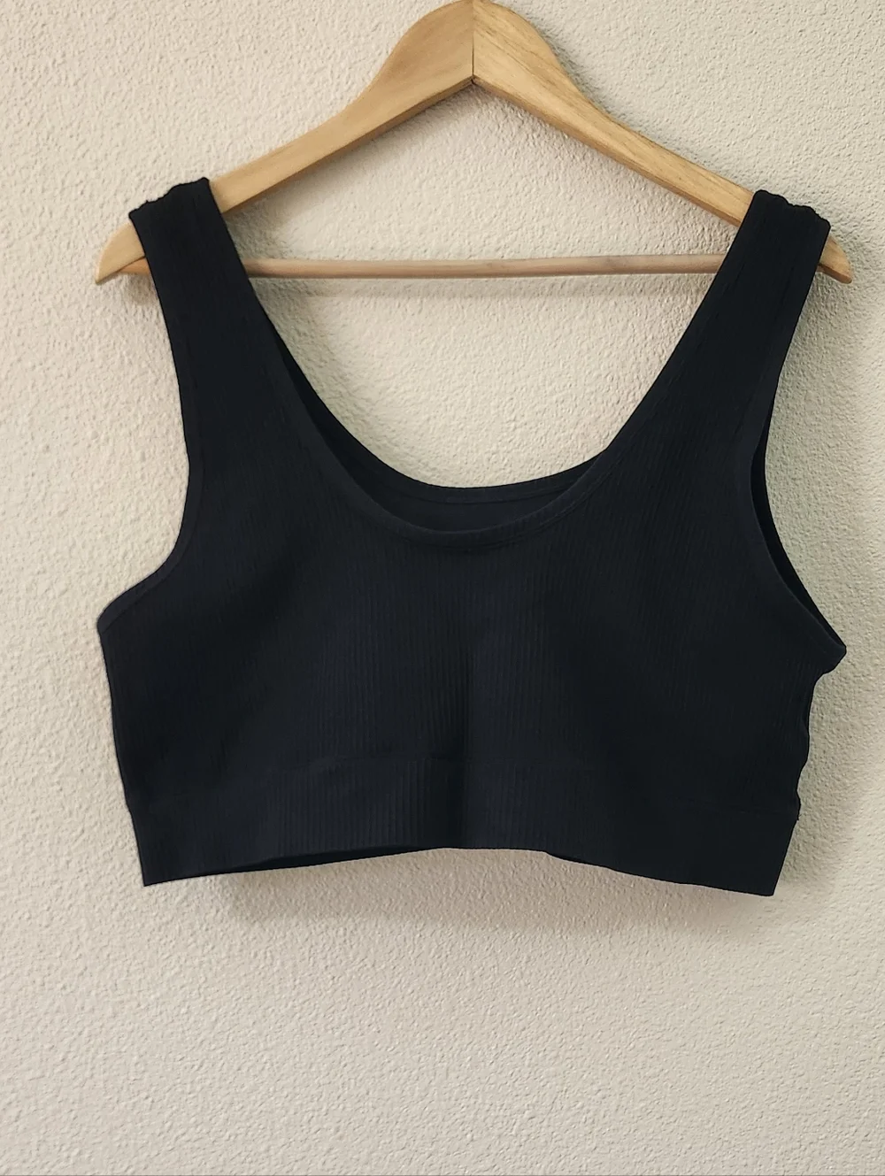 Torrid Curve Ribbed Black Bralette Sports Bra 3X
